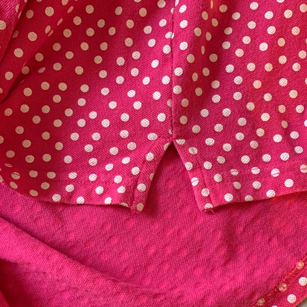 Kim Rogers Pink & White Polka Dot Polo EUC - Picture 7 of 8